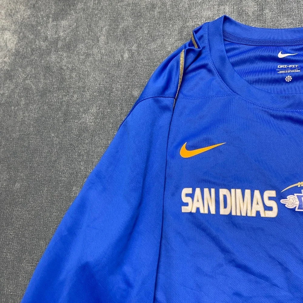 Nike Dri Fit San Dimas Football Shirt Mens 2XL Blue Round Neck Performance Sport